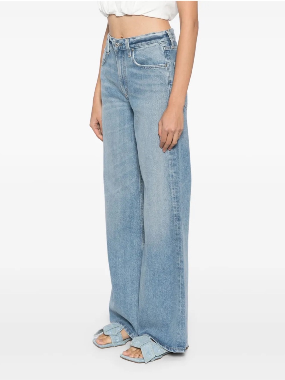 Citizens of Humanity Paloma Baggy Wide Leg Jeans in Siesta Crop - Size 26 - Picture 3 of 16